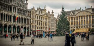 Grand Place de Bruselas, capital de Bélgica, en Navidad.